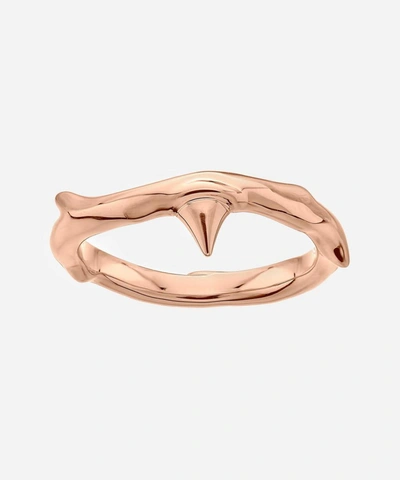 Shop Shaun Leane Rose Gold Plated Vermeil Silver Rose Thorn Band Ring