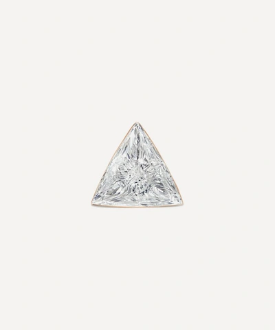 MARIA TASH MARIA TASH 18CT 3MM INVISIBLE SET TRIANGLE DIAMOND THREADED STUD EARRING 000713646