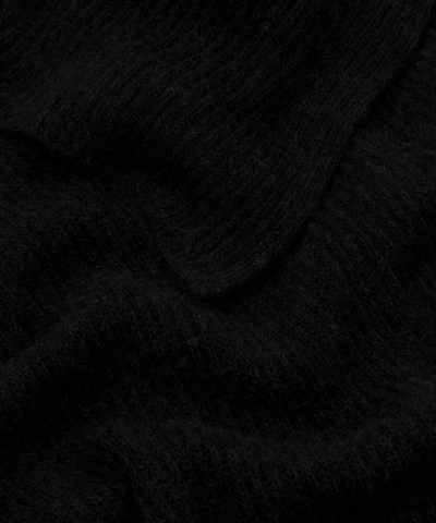 Shop Ganni Recycled Wool-blend Scarf In Black