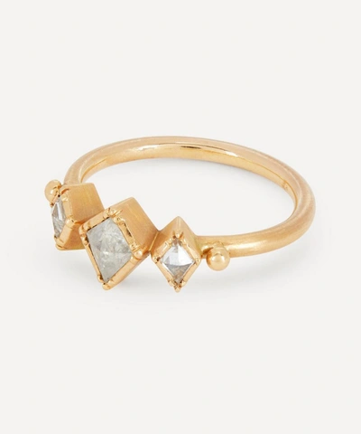 Shop Brooke Gregson 18ct Rose Gold Prism Triple Diamond Ring