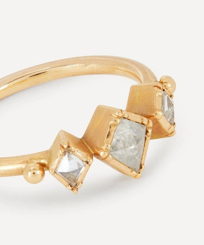 Shop Brooke Gregson 18ct Rose Gold Prism Triple Diamond Ring