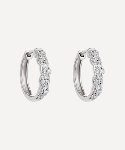 Astley Clarke 14ct White Gold Medium Interstellar Diamond Hoop Earrings In White Gold