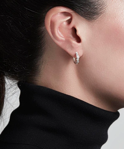 Astley Clarke 14ct White Gold Medium Interstellar Diamond Hoop Earrings In White Gold
