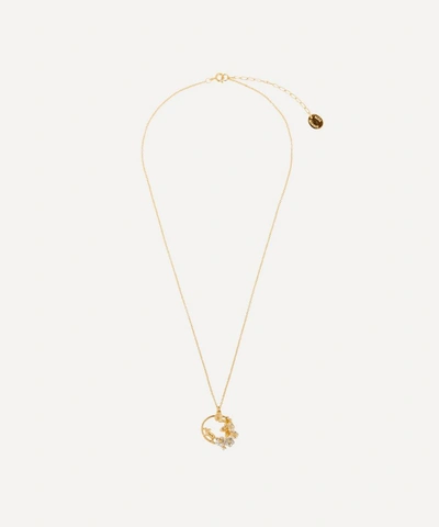 Shop Alex Monroe Gold-plated Mouse In The Strawberry Garden Pendant Necklace In Mix