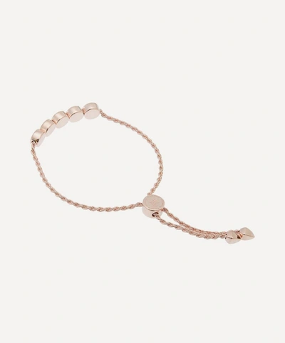 Shop Monica Vinader Rose Gold Plated Vermeil Silver Linear Bead Friendship Chain Bracelet