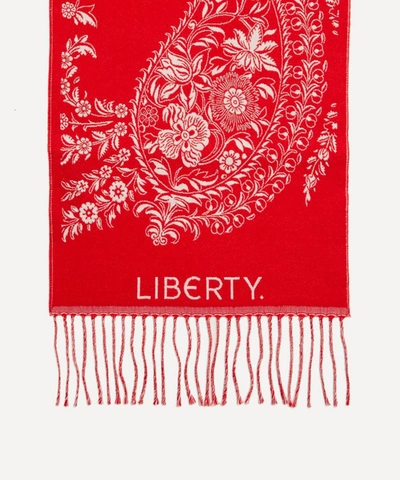 Shop Liberty Persia 33 X 190cm Wool Scarf In Grey
