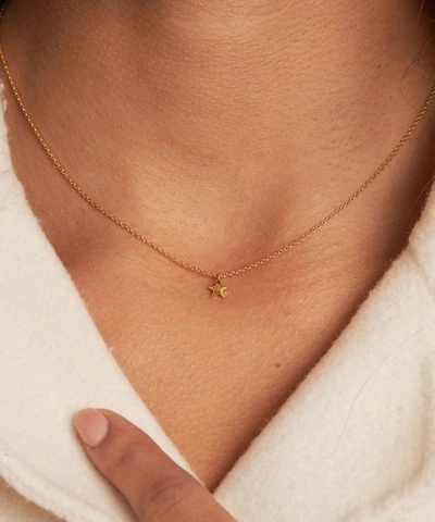 Dinny Hall Gold Plated Vermeil Silver Bijou Mini Star Pendant Necklace In Gold