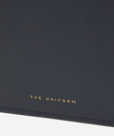 Shop The Uniform Leather Zip Pouch In Airone