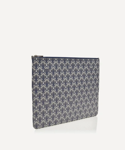 Shop Liberty London Iphis Large Clutch Pouch In Light Grey
