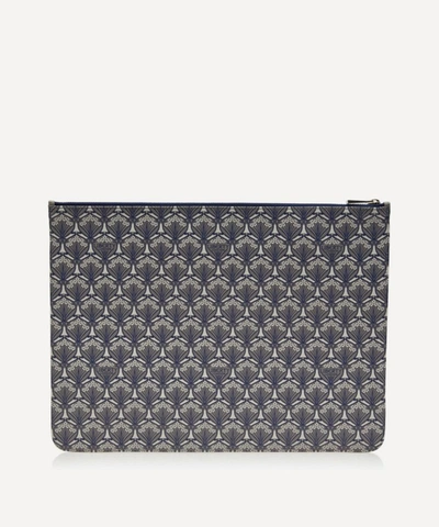 Shop Liberty London Iphis Large Clutch Pouch In Light Grey