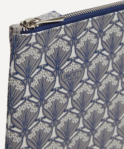 Shop Liberty London Iphis Large Clutch Pouch In Light Grey
