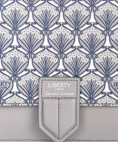 Shop Liberty London Iphis Portland Cross-body Bag In Light Grey