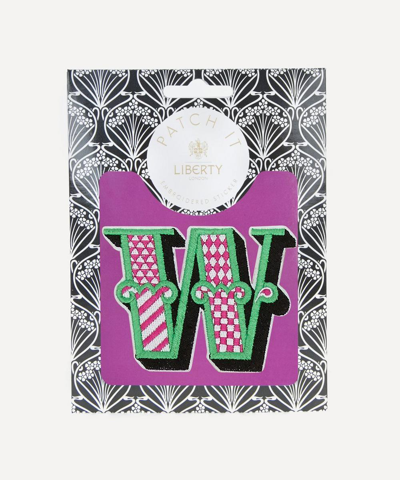 Shop Liberty London Embroidered Sticker Patch In W In Green