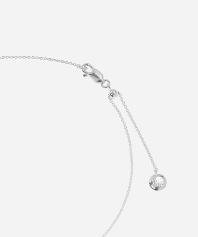 Shop Monica Vinader Silver Linear Solo Diamond Necklace