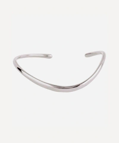 Dinny Hall Silver Wave Cuff Bracelet In Silver