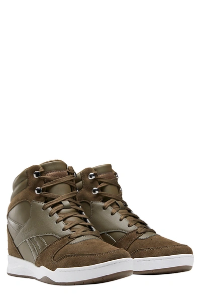 Reebok Royal Bb4500 Hi Wedge Shoe In Army Green/ftwr Wht/army Green |  ModeSens