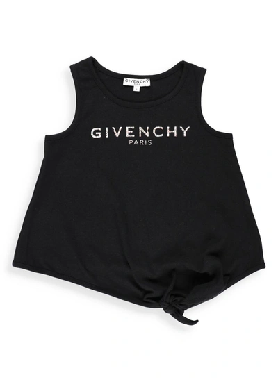 Shop Givenchy Kids Foil Logo Print Tank Top In Black