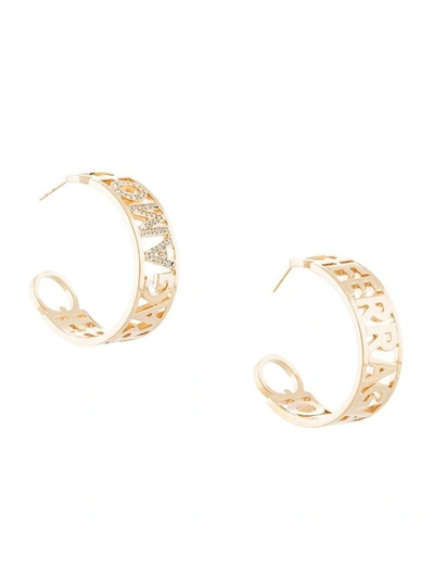 Shop Ferragamo Salvatore  Hoop Earrings In Gold
