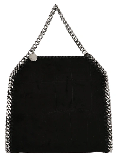 Shop Stella Mccartney Logo Plaque Falabella Mini Tote Bag In Black