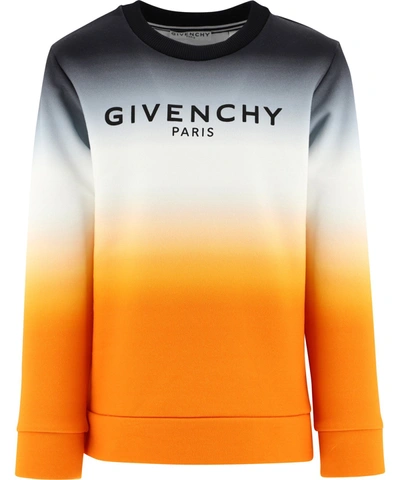 Shop Givenchy Kids Logo Printed Ombré Sweatshirt In Multi