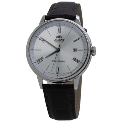 Shop Orient Classic Automatic Silver Dial Men's Watch Ra-ac0j06s10b In Brown / Grey / Silver