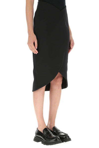 Shop Balenciaga Black Stretch Viscose Blend Skirt  Black  Donna 38f