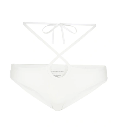 Shop Christopher Esber Wraparound Bikini Bottoms In White