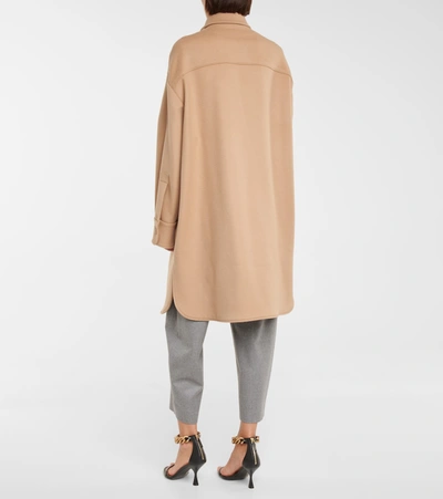 Shop Stella Mccartney Kerry Single-breasted Wool Coat In Beige