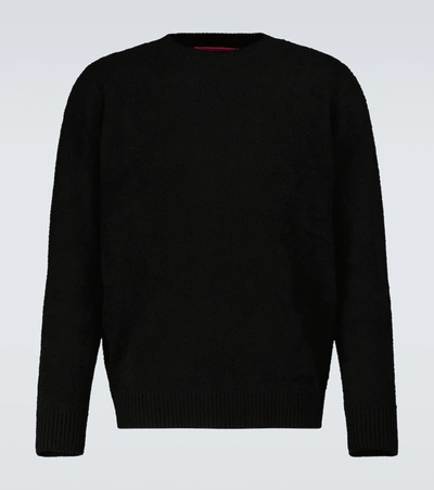 Shop The Elder Statesman Cashmere Crewneck Sweater In Black