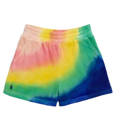 Shop Polo Ralph Lauren Tie-dye Cotton Shorts In Multicoloured