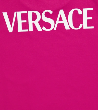 Shop Versace Medusa Renaissance Cotton T-shirt In Pink