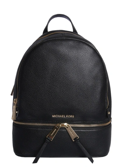 Shop Michael Michael Kors Rhea Medium Backpack In Black