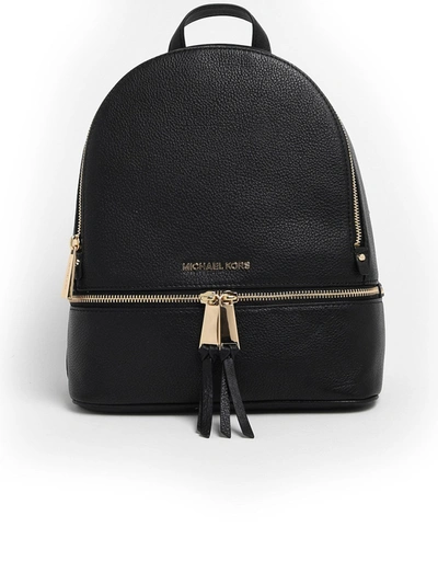 Shop Michael Michael Kors Rhea Medium Backpack In Black