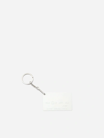Shop Maison Margiela Credit Card Key Ring In Brass In White