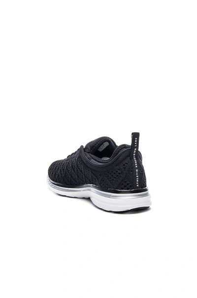 Apl Athletic Propulsion Labs Techloom Phantom 3d Mesh And Neoprene Sneakers In Black & Metallic Silver