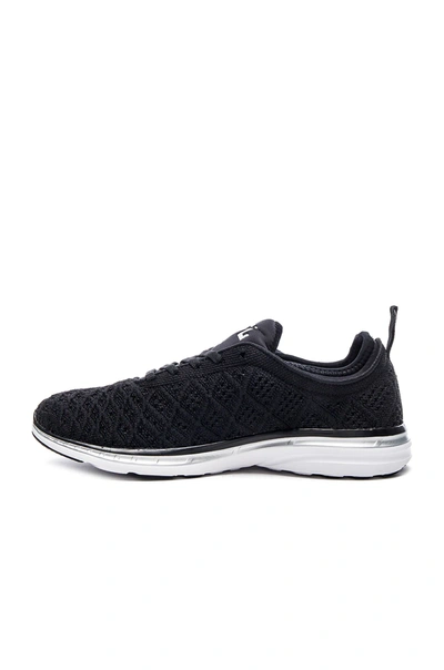 Apl Athletic Propulsion Labs Techloom Phantom 3d Mesh And Neoprene Sneakers In Black & Metallic Silver