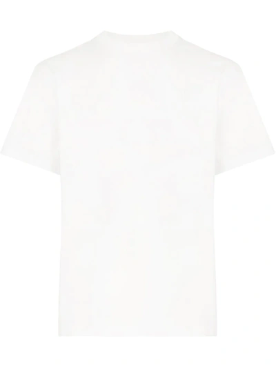 Shop Giuseppe Zanotti Finished-trim Cotton T-shirt In White