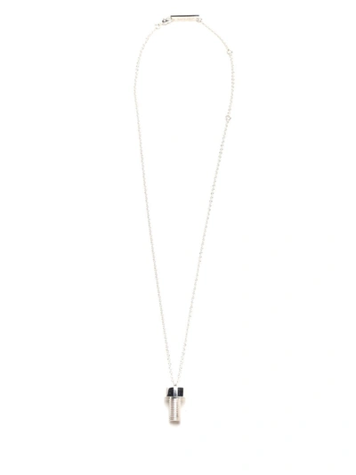 Shop Ambush Bolt Pendant Chain Necklace In Silver