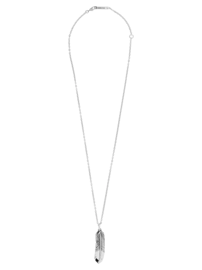 Shop Ambush Feather Charm Necklace In Silver