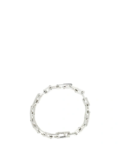 Shop Ambush Logo Embossed Chain Bracelet In Silver