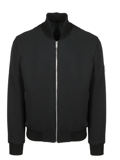 Shop Givenchy Logo Patch Zipped Bomber Jacket In Black