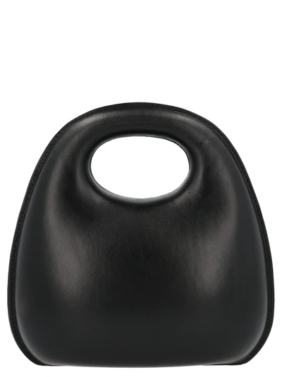 Shop Lemaire Egg Strapped Tote Bag In Black
