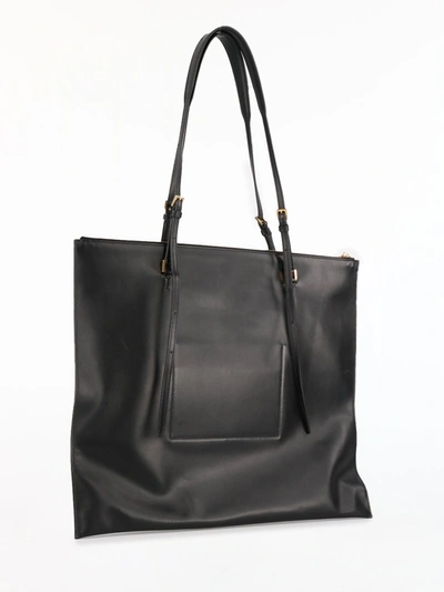 Shop Jil Sander Medium Tote Bag Black