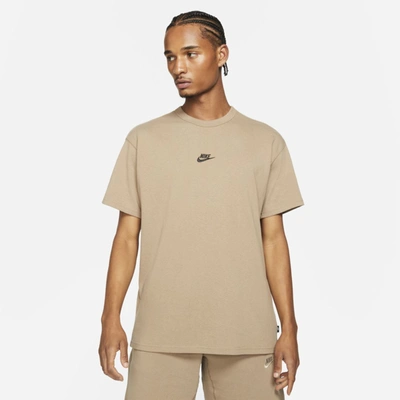 Shop Nike Sportswear Premium Essential Men's T-shirt In Sandalwood,black