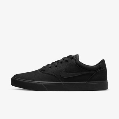 Shop Nike Unisex  Sb Chron 2 Canvas Skate Shoes In Black
