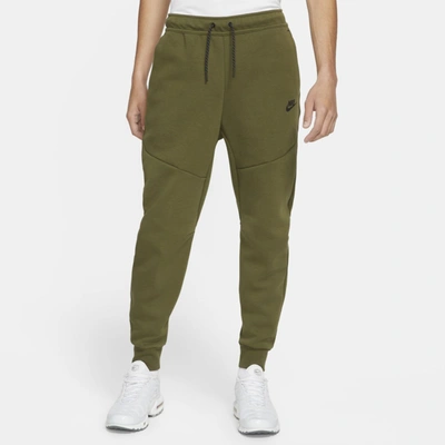 Shop Nike Men's  Sportswear Tech Fleece Jogger Pants In Green