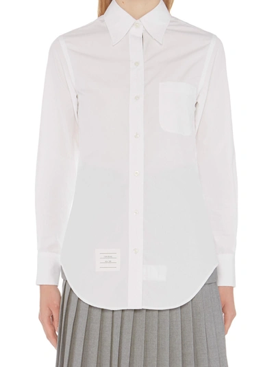 Shop Thom Browne Slim Fit Collared Shirt In White