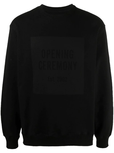 Shop Opening Ceremony Box-logo Sweatshirt In Schwarz