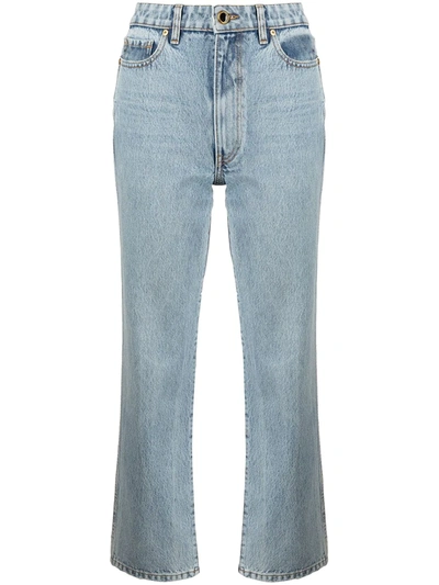 Shop Khaite Abigail Straight-leg Jeans In Blau