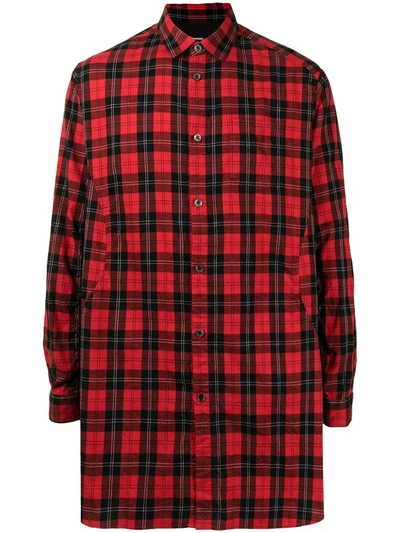 Shop Undercoverism Check-print Cotton Shirt In Rot